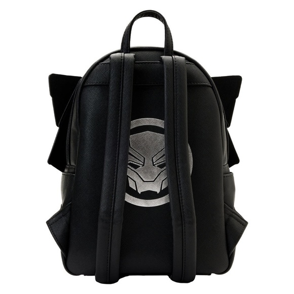 NWT LOUNGEFLY‎ DISNEY MARVEL Black Panther Geometric Wakanda Logo Mini Backpack - Picture 3 of 7